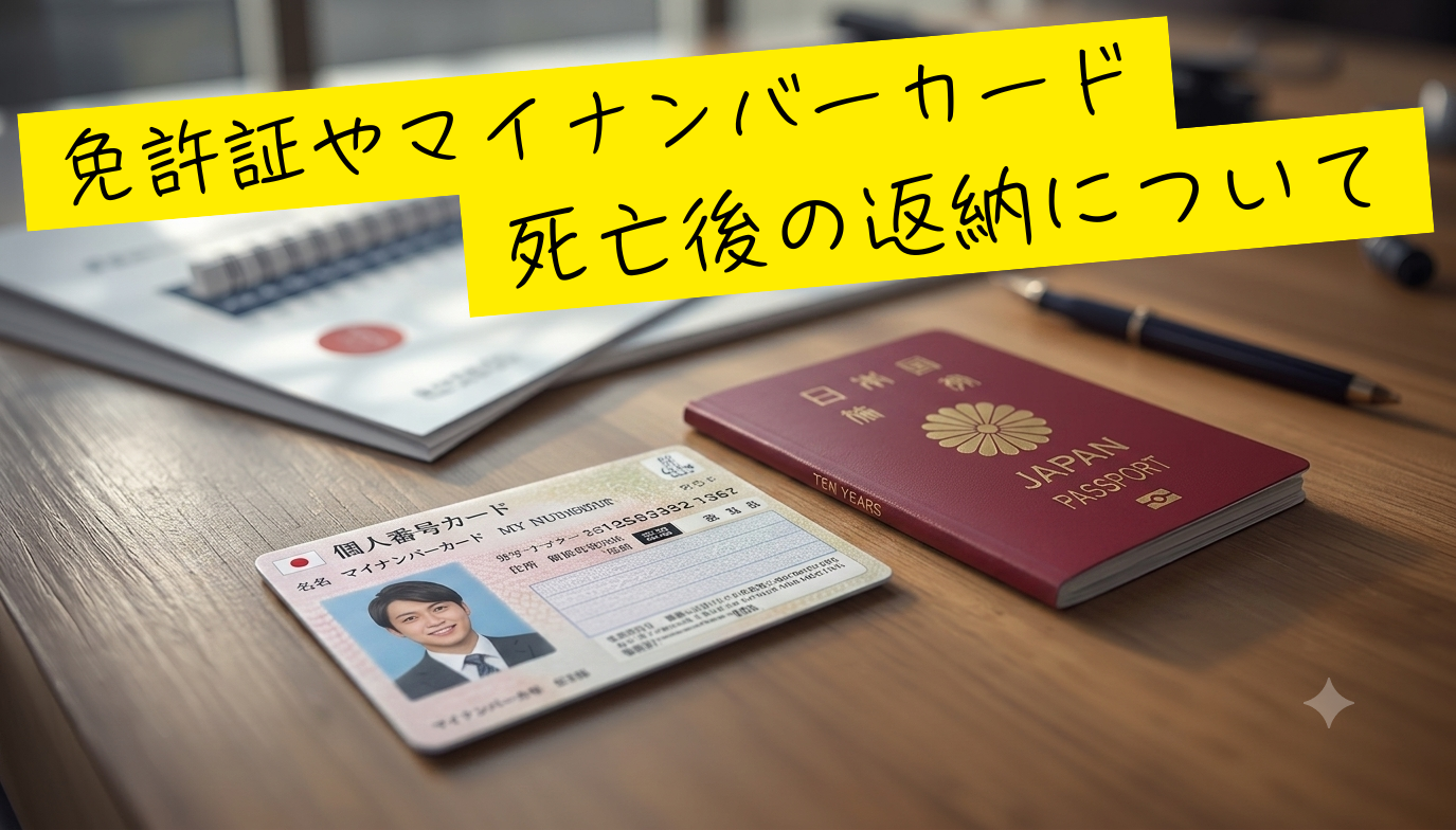 死亡後の免許証やマイナンバーカードの返納方法とは？