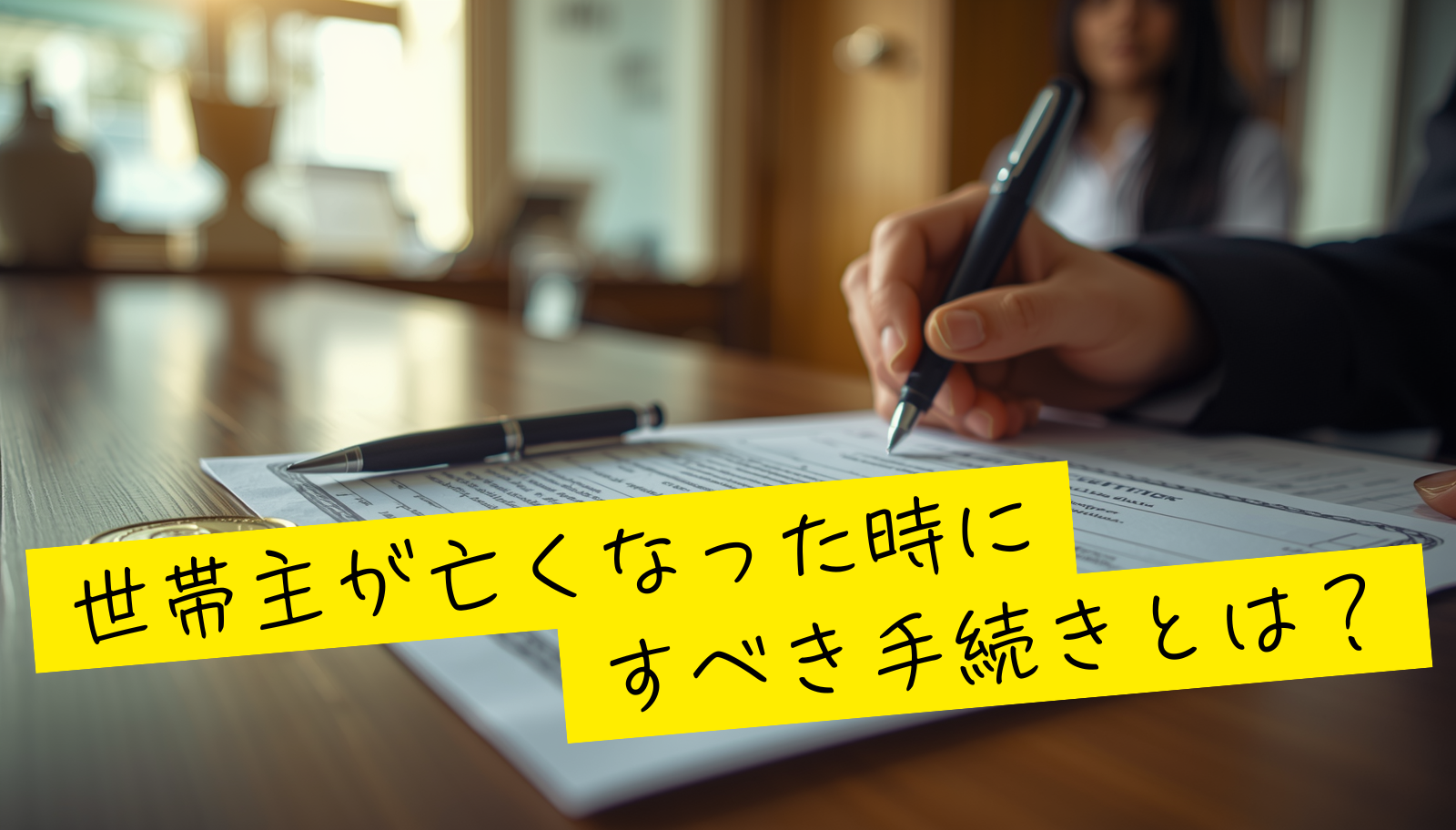 世帯主がなくなったときすべきこととは？