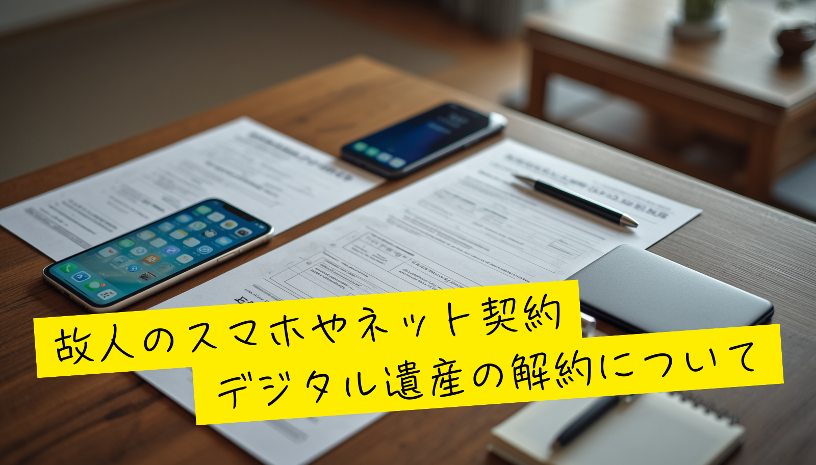 故人のスマホやネット契約などのデジタル遺産の解約手続きについて解説