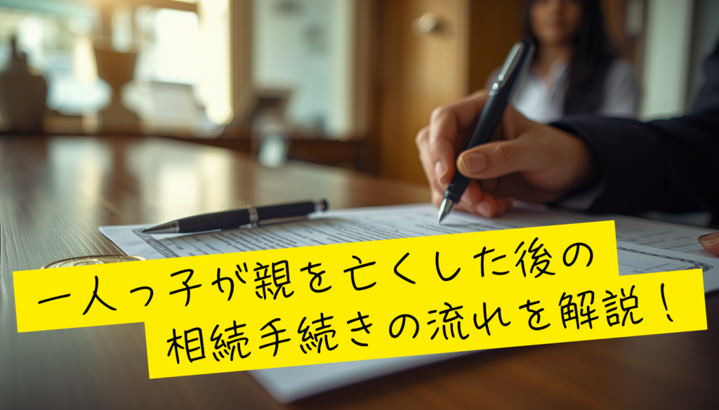 一人っ子が親を亡くした後の相続手続きの流れと注意点について解説