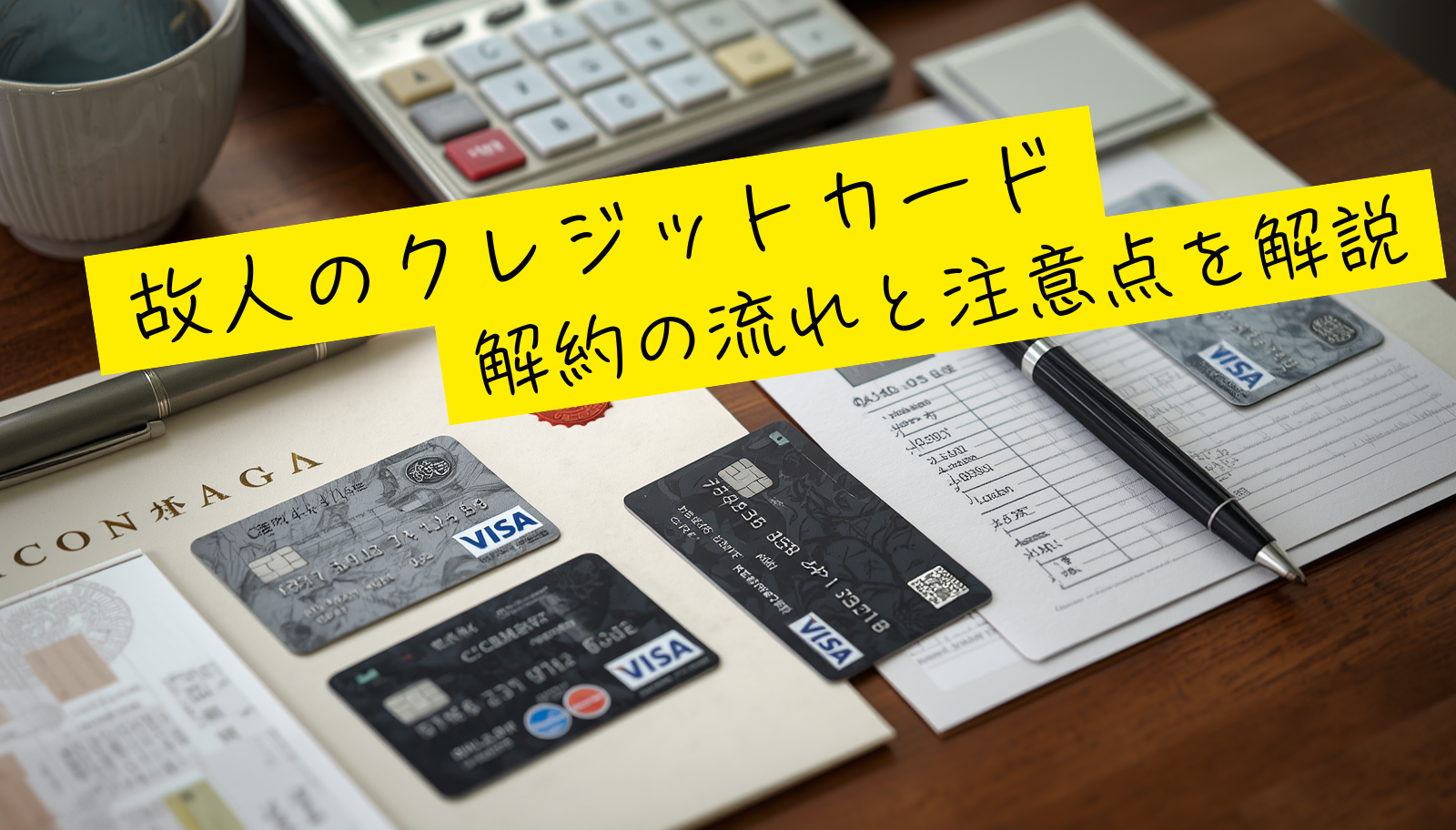 故人のクレジットカードの解約の流れと注意点を解説