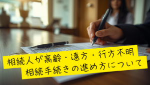 相続人が高齢・遠方・連絡が取れない場合の相続手続きについて解説