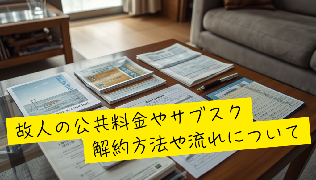 亡くなった後の公共料金・サブスクの解約手続きまとめ【福岡・飯塚・筑豊の相続ガイド】
