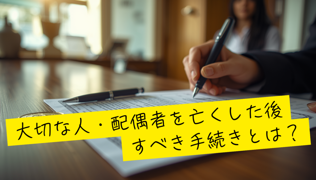 配偶者を亡くした後にすべき手続きを解説