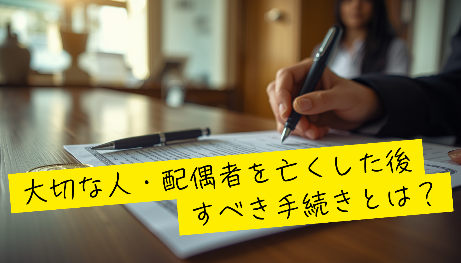 配偶者を亡くした後にすべき手続きを解説