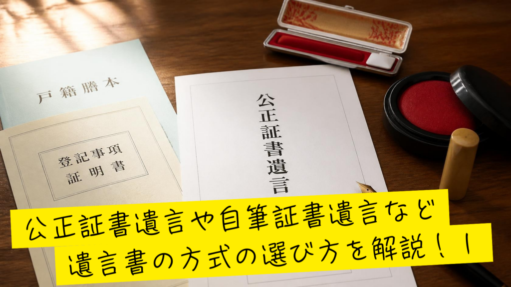 遺言書の種類。メリットやデメリットを解説！！