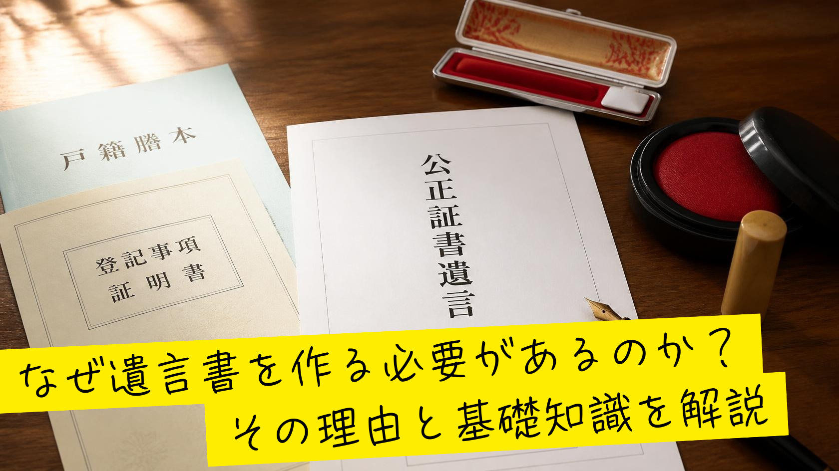 遺言書とは何か？書いておくべき理由と基礎知識を解説