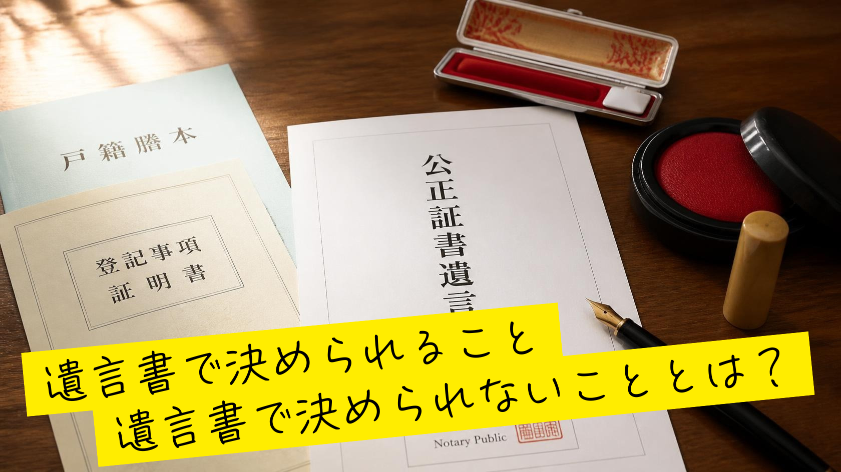 遺言書できめれることきめられないことを解説