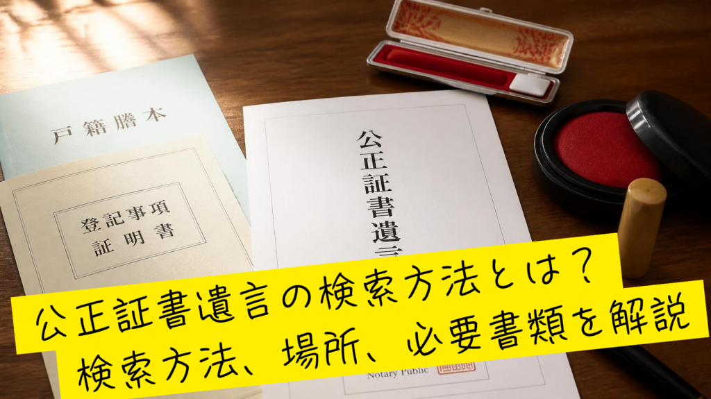 公正証書遺言の検索方法や検索場所、必要書類を解説！