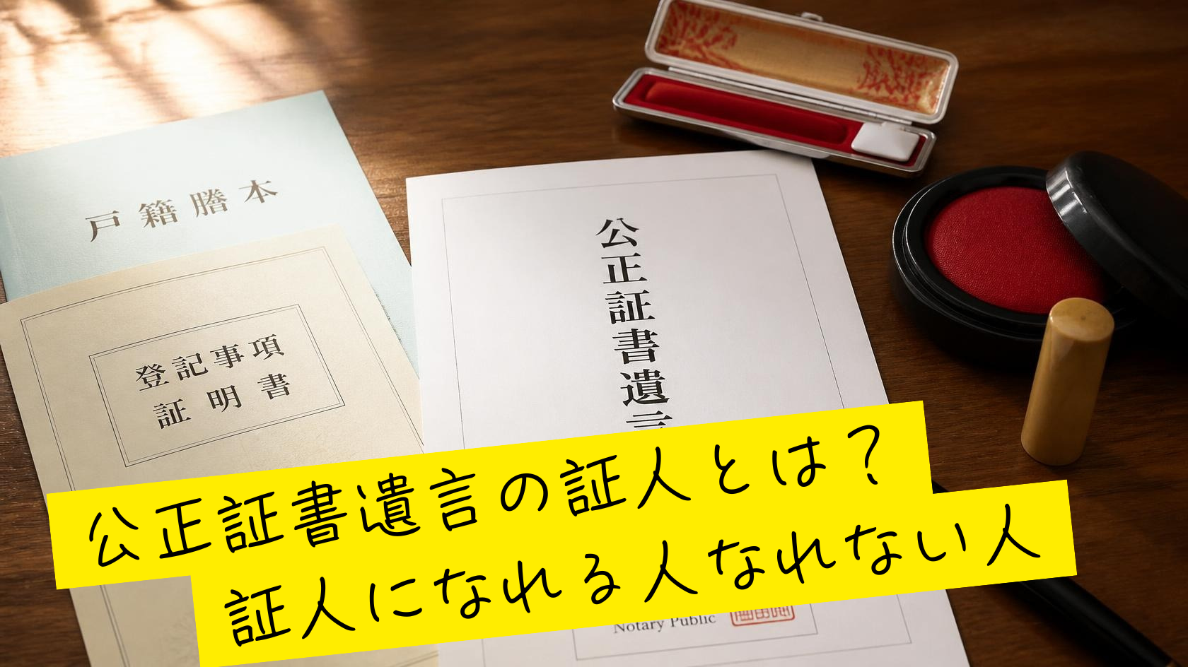 公正証書遺言の証人になれる人なれない人とは？