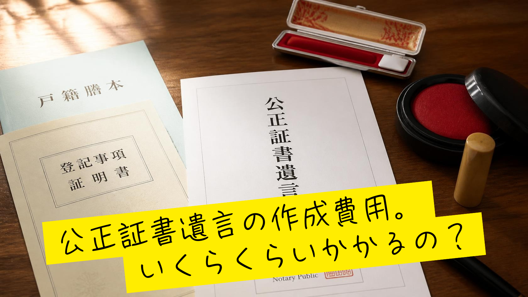 公正証書遺言の費用っていくらかかるの？
