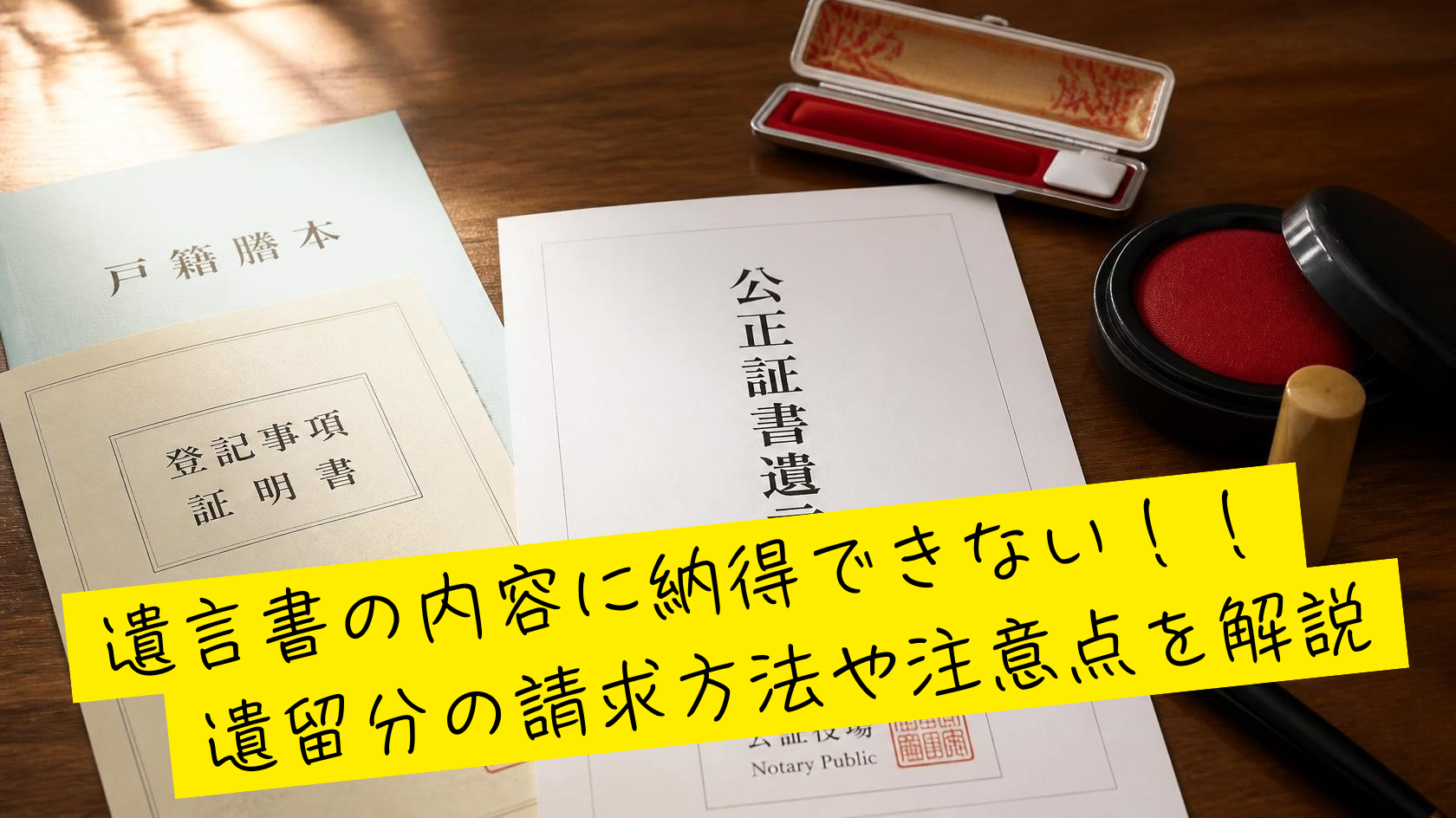 遺留分の請求方法や期限、注意点を解説！