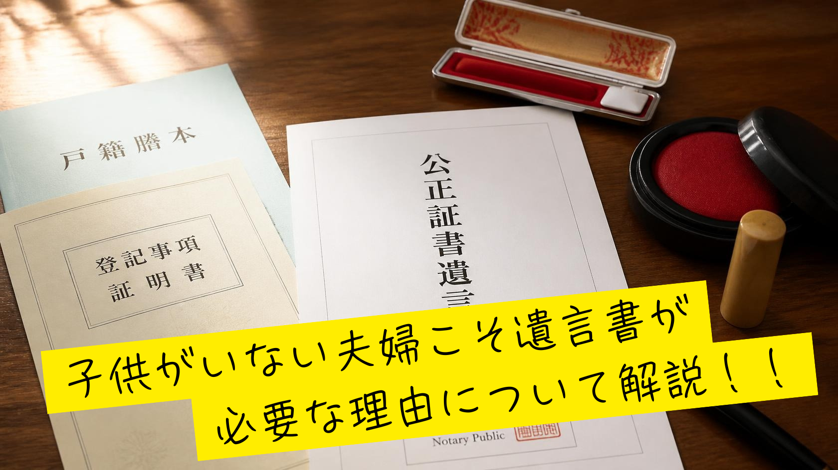 子供がいない夫婦こそ遺言書が必要な理由を解説！！
