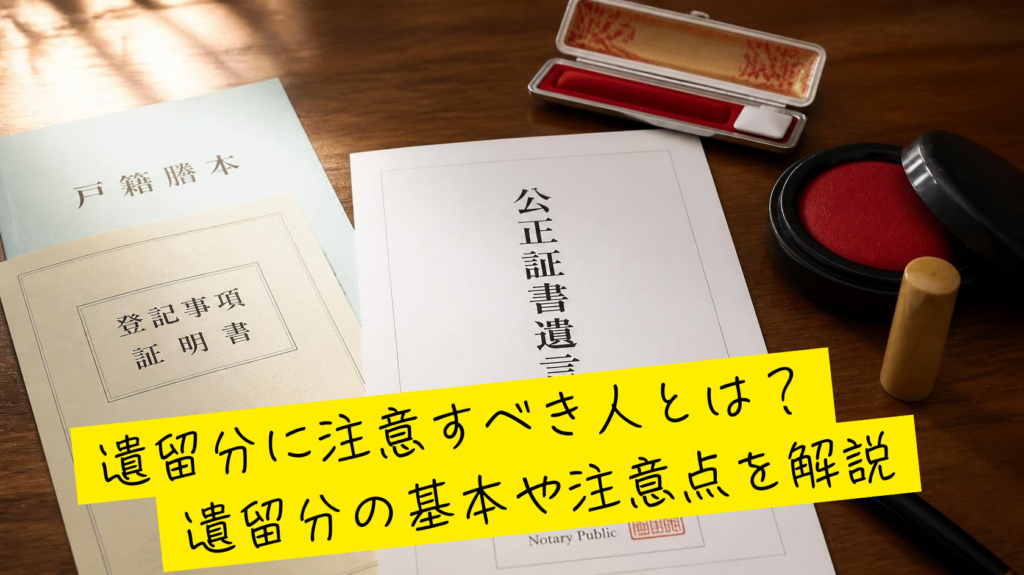 遺留分の基本と注意点を解説！！