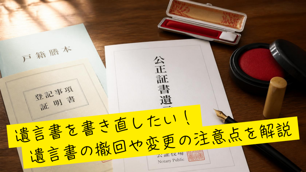 遺言書を書き直す方法について解説！
